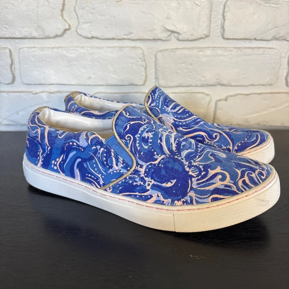 Lilly Pulitzer Julie Canvas Slip On Sneaker Women's‎ Size 7